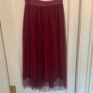 Stunning Burgundy Tulle Skirt